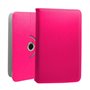 Capa COOL Ebook / Tablet 7 poleg. Couro Sintético Rosa Rotativa