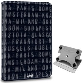 Capa COOL Ebook / Tablet 9.7 - 11 poleg. Couro Sintético Cities (Quadrado)