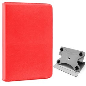 Capa COOL Ebook / Tablet Universal 9.7 - 11 poleg. Couro Sintético Vermelho (Quadrado)