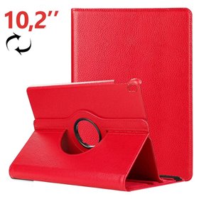 Capa COOL para iPad (2019 / 2020 / 2021) 10,2 polegadas Rotativa Couro Sintético Vermelho