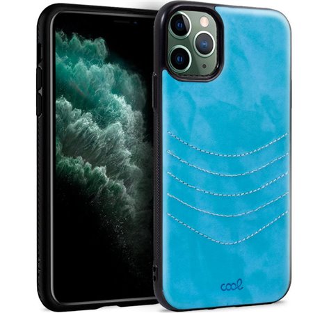 Capa COOL para iPhone 11 Pro Max Leather Azul Céu