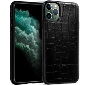 Capa COOL para iPhone 11 Pro Max Leather Crocodile Preto