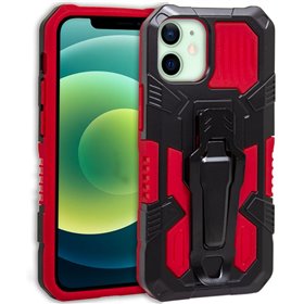 Capa COOL para iPhone 12 / 12 Pro Hard Clip Vermelho