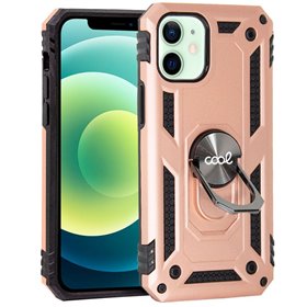 Capa COOL para iPhone 12 / 12 Pro Hard Ring Rose Gold