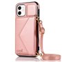 Capa COOL para iPhone 12 Mini Pingente Carteira Rosa