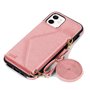 Capa COOL para iPhone 12 Mini Pingente Carteira Rosa