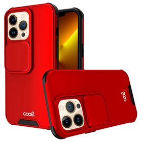 Capa COOL para iPhone 13 Pro Max Hard Camera Vermelho