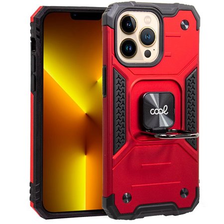 Capa COOL para iPhone 13 Pro Max Hard Ring Vermelho