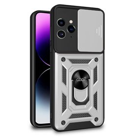 Capa COOL para iPhone 14 Pro Max Hard Ring Prata