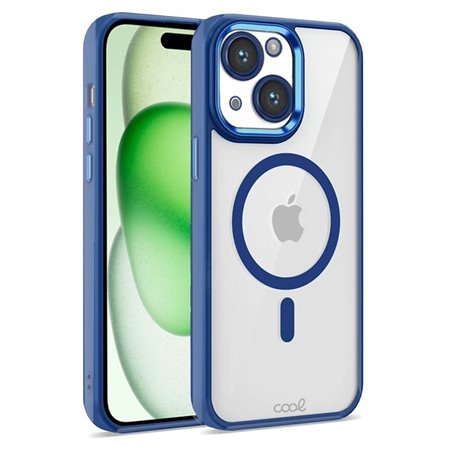 Capa COOL para iPhone 15 Plus Magnética Borde Marinho