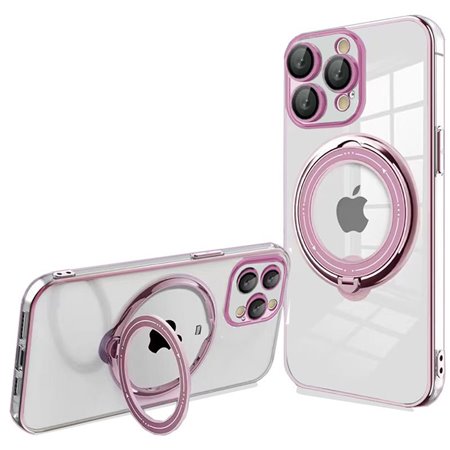 Capa COOL para iPhone 15 Pro Magnética Ring Rosa