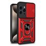 Capa COOL para iPhone 15 Pro Max Hard Ring Vermelho