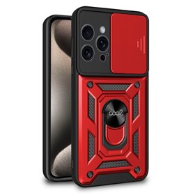 Capa COOL para iPhone 15 Pro Max Hard Ring Vermelho