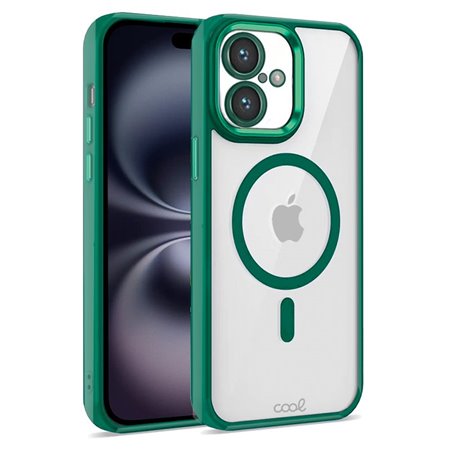 Capa COOL para iPhone 16 Magnética Borde Verde