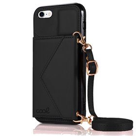 Capa COOL para iPhone 7 / 8 / SE (2020) / SE (2022) Carteira Preto