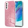 Capa COOL para Samsung G990B Galaxy S21 FE Glitter Rosa