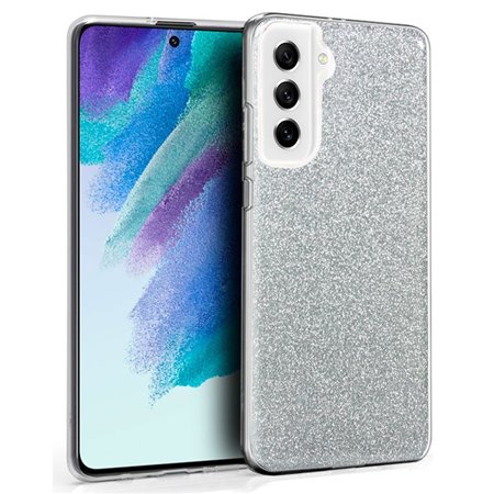 Capa COOL para Samsung G990B Galaxy S21 FE Glitter Silver