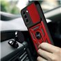 Capa COOL para Samsung G990B Galaxy S21 FE Hard Ring Vermelho