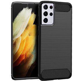 Capa COOL para Samsung G998 Galaxy S21 Ultra Carbono Preto