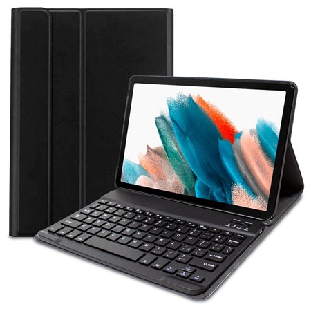 Capa COOL para Samsung Galaxy Tab A8 X200 / X205 Couro Sintético Teclado Bluetooth Preto 10.5 polegadas
