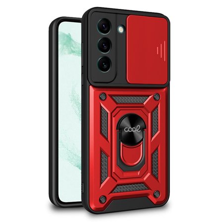 Capa COOL para Samsung S906 Galaxy S22 Plus Hard Ring Vermelho