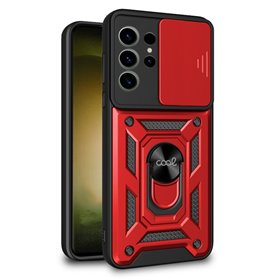 Capa COOL para Samsung S918 Galaxy S23 Ultra Hard Ring Vermelho