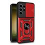 Capa COOL para Samsung S918 Galaxy S23 Ultra Hard Ring Vermelho