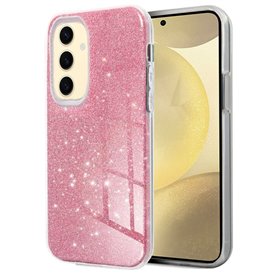 Capa COOL para Samsung S926 Galaxy S24 Plus / S25 Plus Glitter Rosa