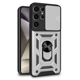 Capa COOL para Samsung S928 Galaxy S24 Ultra Hard Ring Prata