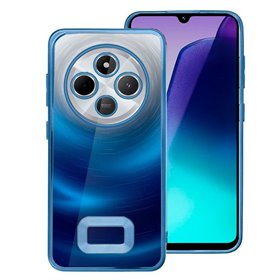Capa COOL para Xiaomi Redmi 14C / Poco C75 Borde Metálico (Azul)