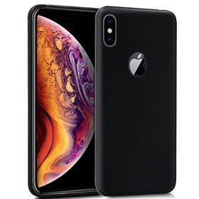 Capa de silicone COOL para iPhone XS Max (preta)