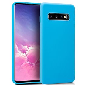 Capa de silicone COOL para Samsung G973 Galaxy S10 (azul claro)