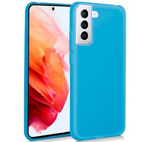 Capa de silicone COOL para Samsung G990 Galaxy S21 (azul claro)