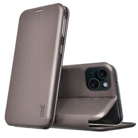 Capa Flip Cover COOL para iPhone 15 Elegance Prata