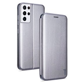 Capa Flip Cover COOL para Samsung G998 Galaxy S21 Ultra Elegance Prata
