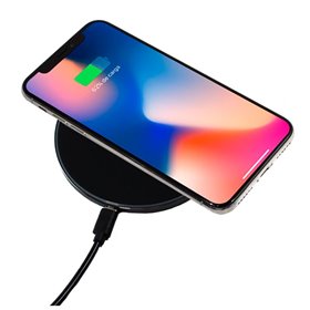 Carregador base dock para smartphones Qi sem fio universal COOL (carga rápida) preto