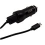 Carregador de carro Cabo MicroUsb (2 x USB) COOL 2.4A Kit 2 em 1 Preto