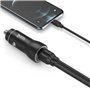Carregador de carro cabo tipo C (2 x USB) COOL 2.4A Kit 2 em 1 preto