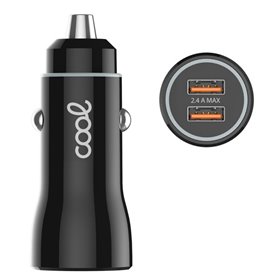 Carregador de carro de entrada USB dupla universal COOL preto 2,4 amp