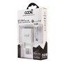 Carregador de rede Conector micro-usb universal 3 Amp (carga rápida) COOL Kit 2 em 1 branco