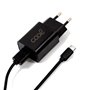 Carregador de Rede do conector universal tipo C 3Amp (carga rápida) COOL Kit 2 em 1 preto