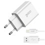 Carregador de Rede para iPhone COOL 2 x USB + Cabo Lightning 1,2 m (2,4 Amp)
