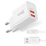 Carregador de Rede para iPhone COOL 2 x USB + Cabo Lightning 1,2 m (2,4 Amp)