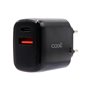Carregador de rede rápido universal (PD) duplo tipo C / USB COOL (20 W) preto