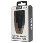 Carregador de rede rápido universal (PD) duplo tipo C / USB COOL (20 W) preto