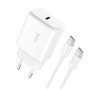 Carregador de Rede rápido universal (PD) Tipo C COOL (25 W) Branco + Cabo Tipo-C para Tipo-C