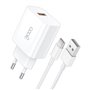 Carregador de Rede Tipo C + Cabo COOL Universal 2.4Amp Branco