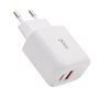 Carregador de rede Universal Fast Charger (PD) Dual Type-C / USB COOL (20W) Branco