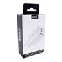 Carregador de Rede Universal Triplo (PD) 2 x Tipo-C + USB COOL (GaN 65 W) Branco