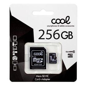 Cartão de memória Micro SD com Adaptador x256 GB COOL (Classe 10)